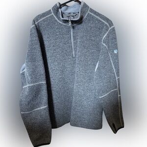 Men's Gray Half-Zip Sweater